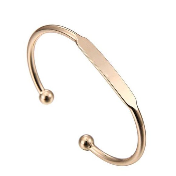 Stainless Steel Cuff Bracelet Personalized with Name. Free Engraving. - Picture 4 of 6